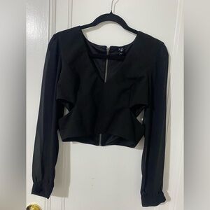Windsor Black Long Sleeve Blouse